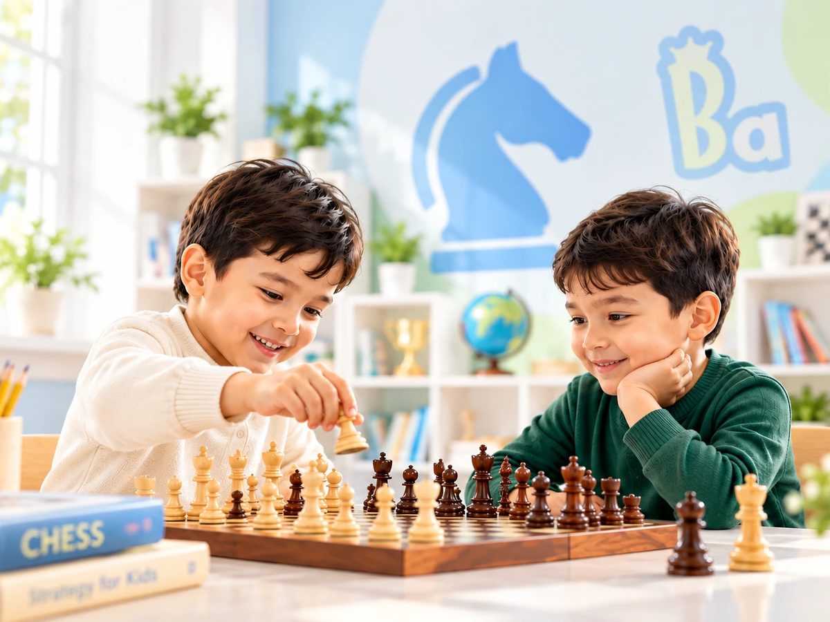 Дети играют в шахматы в Barakalla Kids